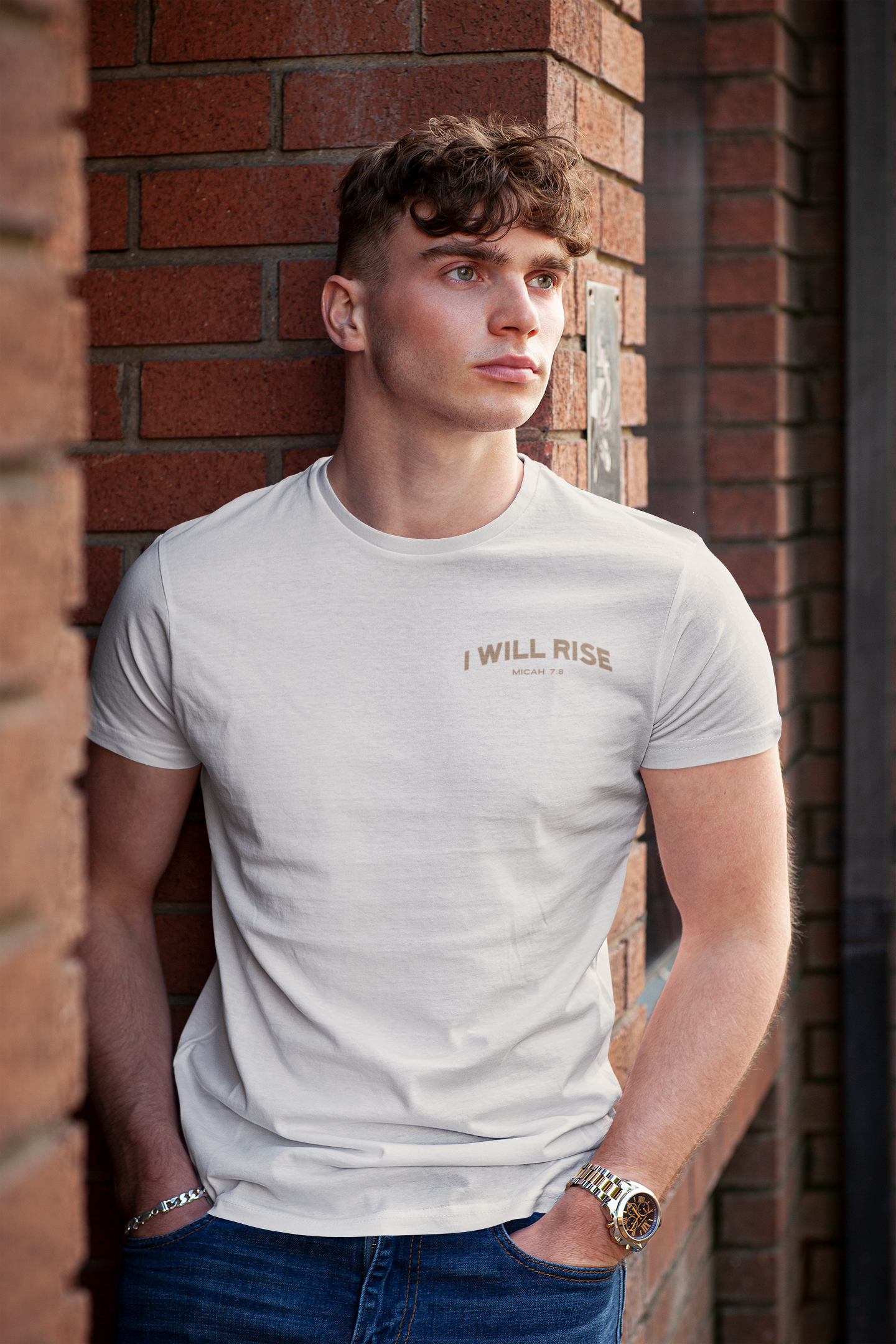 I WIll Rise (Micah 7:8) Modern Fit Unisex T-Shirt